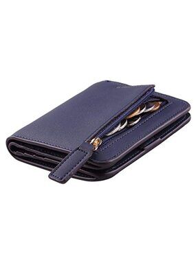 Small Slim Vegan Leather Wallet RFID Protection Compact Bifold Mini Purse with